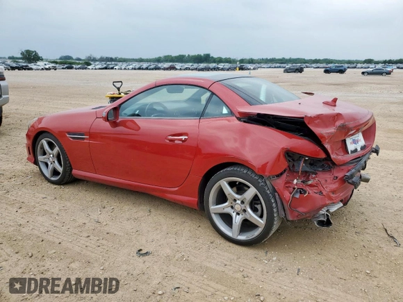 2013 Mercedes-Benz SLK 250 with VIN WDDPK4HA4DF063771, listed as a Copart auction lot 55578295 with 64,339 mi miles and Salvage title. Bid and sale history available at DreamBid. Image 2.