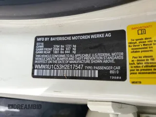 2017 MINI Hardtop 4 Door Cooper z VIN WMWXU1C53H2E17547, wystawiony jako Copart lot #56752355 z przebiegiem 51 663 mil mil oraz Szkoda całkowita • Salvage title. Historia ofert i sprzedaży dostępna na DreamBid. Obrazek 13.