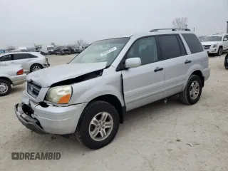 2003 Honda Pilot EX z VIN 2HKYF18753H551640, wystawiony jako Copart lot #86652314 z przebiegiem 22 118 mil mil oraz Szkoda całkowita • Salvage title. Historia ofert i sprzedaży dostępna na DreamBid. Obrazek 1.