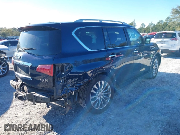 2017 Infiniti QX80 with VIN JN8AZ2NE8H9152064, listed as a IAAI auction lot 41356239 with 100,747 mi miles and . Bid and sale history available at DreamBid. Image 4.