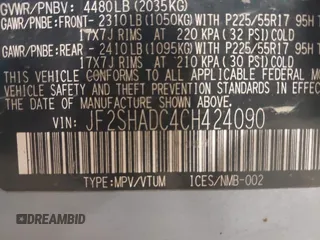 2012 Subaru Forester X Premium with VIN JF2SHADC4CH424090, listed as a IAAI auction lot 42569844 with 195,808 mi miles and . Bid and sale history available at DreamBid. Image 9.