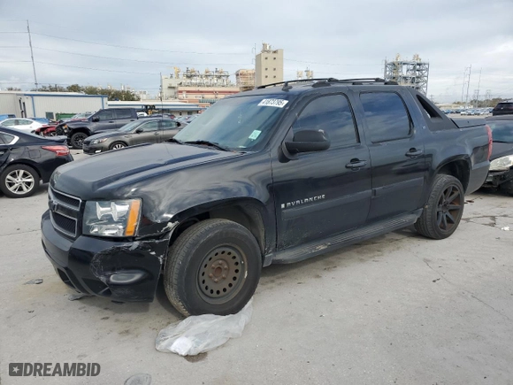 2007 Chevrolet Avalanche LT w/3LT with VIN 3GNEC12J17G107614, listed as a Copart auction lot 41873795 with 177,084 mi miles and Salvage Title. Bid and sale history available at carsss.com. Image 1.