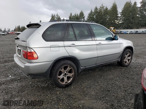 2004 BMW X5 3.0i with VIN 5UXFA13544LU27883, listed as a Copart auction lot 77273134 with 268,908 mi miles and Salvage Title. Bid and sale history available at carsss.com. Image 3.