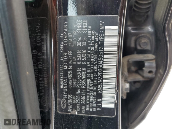 2006 Hyundai Tucson GLS with VIN KM8JN72D36U450513, listed as a Copart auction lot 53884005 with 158,841 mi miles and Clean Title. Bid and sale history available at carsss.com. Image 13.