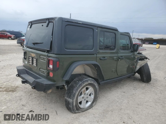2021 Jeep Wrangler Unlimited Rubicon with VIN 1C4JJXFM0MW520948, listed as a Copart auction lot 88413745 with 72,174 mi miles and Salvage Title. Bid and sale history available at carsss.com. Image 3.