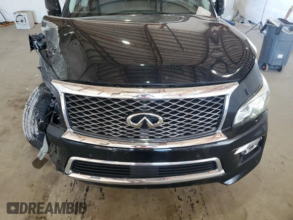 2016 Infiniti QX80 Limited with VIN JN8AZ2NE6G9123242, listed as a Copart auction lot 56198345 with 114,478 mi miles and Salvage title. Bid and sale history available at DreamBid. Image 12.