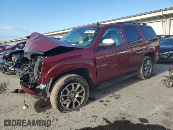 2009 GMC Yukon SLT w/4SA with VIN 1GKFK330X9R207168, listed as a Copart auction lot 85997244 with 123,227 mi miles and Salvage Title. Bid and sale history available at carsss.com. Image 1.