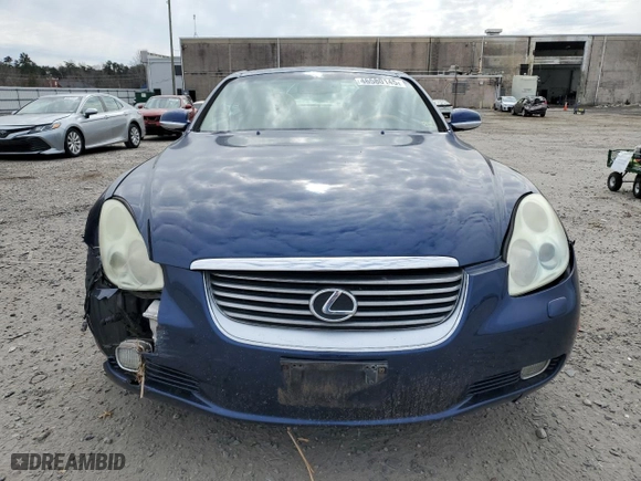 2003 Lexus SC 430 with VIN JTHFN48Y730043556, listed as a Copart auction lot 46580145 with 189,424 mi miles and Salvage Title. Bid and sale history available at carsss.com. Image 5.