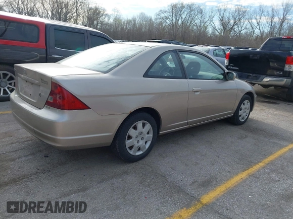 2002 Honda Civic EX with VIN 1HGEM22972L093944, listed as a IAAI auction lot 41893881 with 301,183 mi miles. Bid and sale history available at carsss.com. Image 4.