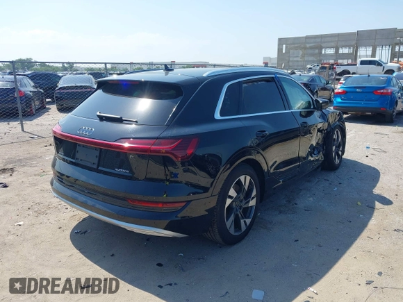 2022 Audi e-tron Premium Plus with VIN WA1LABGE6NB022565, listed as a IAAI auction lot 42402533 with 25,075 mi miles and . Bid and sale history available at DreamBid. Image 4.