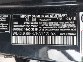 2015 Mercedes-Benz S 550 with VIN WDDUG8FB7FA162558, listed as a IAAI auction lot 42470086 with 104,992 mi miles and . Bid and sale history available at DreamBid. Image 9.