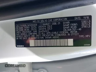 2019 Volvo XC60 Inscription z VIN LYV102RL9KB284828, wystawiony jako IAAI lot #41925864 z przebiegiem 94 394 mil mil oraz . Historia ofert i sprzedaży dostępna na DreamBid. Obrazek 9.