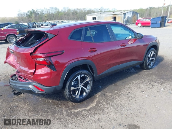 2024 Chevrolet Trax 1RS with VIN KL77LGE20RC226122, listed as a IAAI auction lot 41915416 with 20,124 mi miles. Bid and sale history available at carsss.com. Image 4.