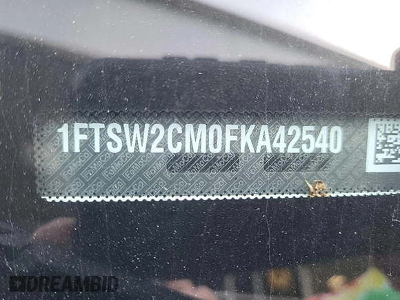 2015 Ford Transit with VIN 1FTSW2CM0FKA42540, listed as a IAAI auction lot 42843845 with 161,360 mi miles and . Bid and sale history available at DreamBid. Image 4.