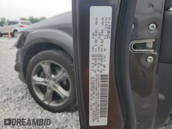 2016 Dodge Journey Crossroad Plus with VIN 3C4PDDGG5GT210958, listed as a Copart auction lot 60235215 with 140,640 mi miles and Salvage title. Bid and sale history available at DreamBid. Image 13.