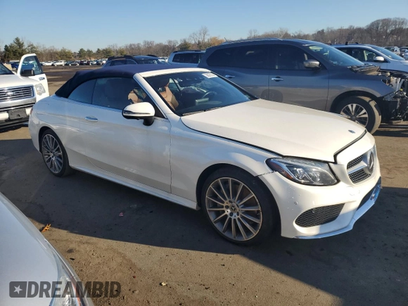 2018 Mercedes-Benz C 300 with VIN WDDWK4KB0JF622077, listed as a Copart auction lot 38075154 with 58,696 mi miles and Salvage title. Bid and sale history available at DreamBid. Image 4.