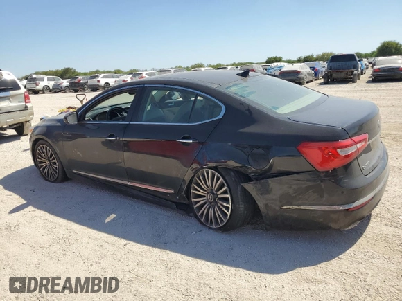 2015 Kia Cadenza Premium with VIN KNALN4D79F5180018, listed as a Copart auction lot 73939274 with 154,462 mi miles and Salvage Title. Bid and sale history available at carsss.com. Image 2.