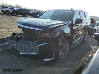 2022 Cadillac Escalade Premium Luxury with VIN 1GYS4BKL9NR173173, listed as a Copart auction lot 46096224 with 68,131 mi miles and Salvage Title. Bid and sale history available at carsss.com. Image 1.
