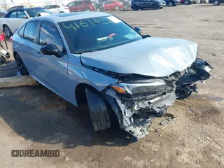 2022 Honda Civic Si with VIN 2HGFE1E58NH477656, listed as a IAAI auction lot 41612093 with 47,035 mi miles and . Bid and sale history available at DreamBid. Image 1.