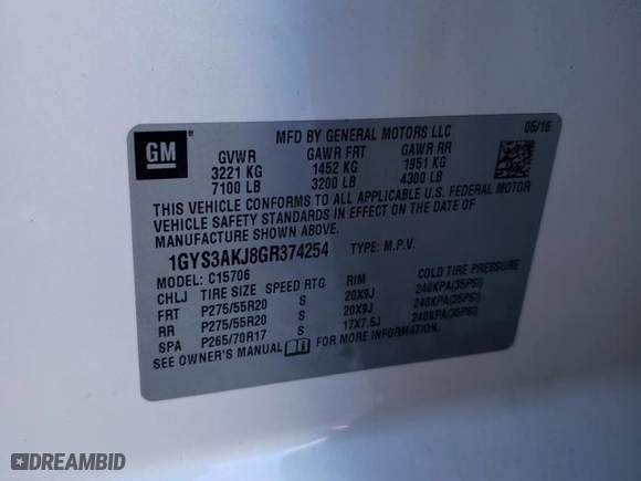 2016 Cadillac Escalade with VIN 1GYS3AKJ8GR374254, listed as a Copart auction lot 88263375 with 131,131 mi miles and Salvage Title. Bid and sale history available at carsss.com. Image 13.