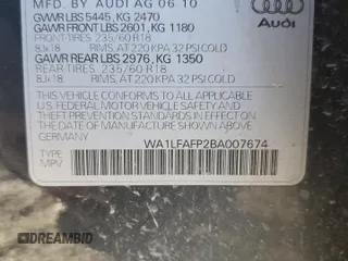 2011 Audi Q5 Premium Plus with VIN WA1LFAFP2BA007674, listed as a Copart auction lot 78364474 with 93,261 mi miles and Salvage Title. Bid and sale history available at DreamBid. Image 15.