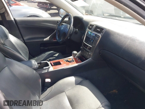 2007 Lexus IS 250 with VIN JTHCK262575014922, listed as a IAAI auction lot 41816082 with 206,243 mi miles. Bid and sale history available at carsss.com. Image 5.