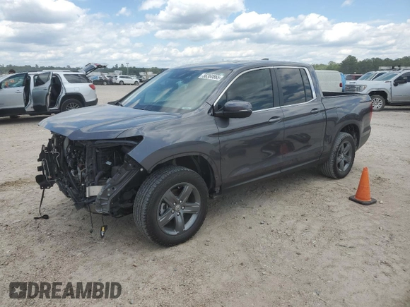 2022 Honda Ridgeline RTL z VIN 5FPYK3F51NB013101, wystawiony jako Copart lot #56360865 z przebiegiem 14 945 mil mil oraz Szkoda całkowita • Salvage title. Historia ofert i sprzedaży dostępna na DreamBid. Obrazek 1.