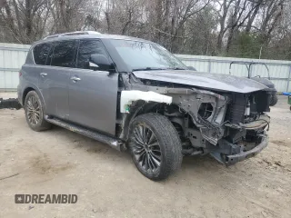 2021 Infiniti QX80 PREMIUM SELECT with VIN JN8AZ2AF0M9720509, listed as a Copart auction lot 44797505 with 52,947 mi miles and Salvage Title. Bid and sale history available at carsss.com. Image 4.