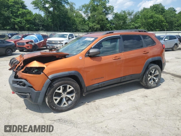 2014 Jeep Cherokee Trailhawk z VIN 1C4PJMBS4EW236608, wystawiony jako Copart lot #63672685 z przebiegiem 132 341 mil mil oraz Szkoda całkowita • Salvage title. Historia ofert i sprzedaży dostępna na DreamBid. Obrazek 1.