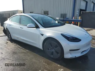 2022 Tesla Model 3 Long Range with VIN 5YJ3E1EB2NF199141, listed as a Copart auction lot 53069145 with 67,140 mi miles and Non Repairable. Bid and sale history available at DreamBid. Image 4.