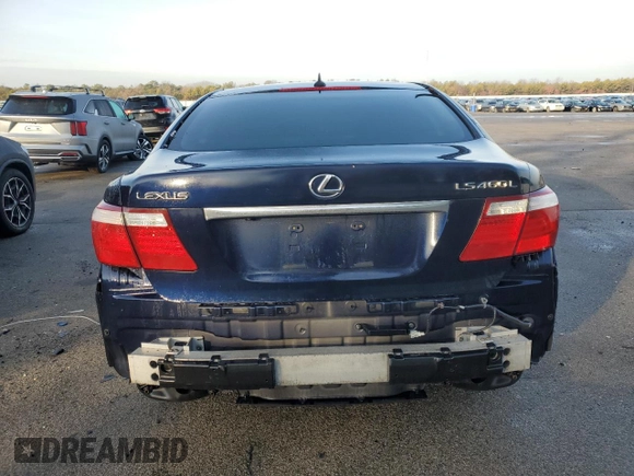 2008 Lexus LS 460 L with VIN JTHGL46F685025376, listed as a Copart auction lot 43646575 with 230,701 mi miles and Clean title. Bid and sale history available at DreamBid. Image 5.
