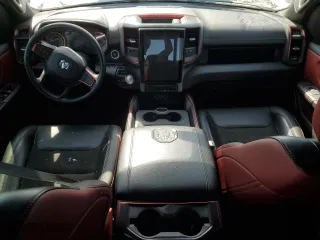 2019 Ram 1500 Rebel with VIN 1C6SRFET6KN841001, listed as a Copart auction lot 72553024 with 0 mi miles and Salvage Title. Bid and sale history available at carsss.com. Image 8.