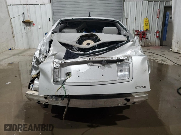 2007 Cadillac CTS with VIN 1G6DM57T070103712, listed as a Copart auction lot 80265324 with 0 mi miles and Salvage Title. Bid and sale history available at carsss.com. Image 6.