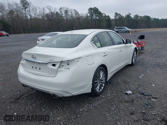 2024 Infiniti Q50 Luxe with VIN JN1EV7BP1RM600612, listed as a IAAI auction lot 41617834 with 20 mi miles and . Bid and sale history available at DreamBid. Image 4.