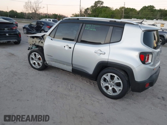 2015 Jeep Renegade Limited with VIN ZACCJADTXFPC43743, listed as a IAAI auction lot 41792541 with 44,135 mi miles and . Bid and sale history available at DreamBid. Image 3.
