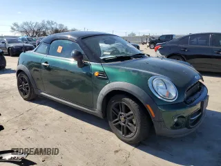 2013 MINI Cooper Coupe with VIN WMWSX1C52DT507629, listed as a Copart auction lot 46831165 with 0 mi miles and Salvage Title. Bid and sale history available at carsss.com. Image 4.
