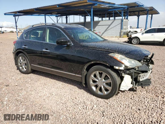 2011 Infiniti EX Journey with VIN JN1AJ0HR5BM853173, listed as a Copart auction lot 76374454 with 112,513 mi miles and Salvage Title. Bid and sale history available at DreamBid. Image 4.