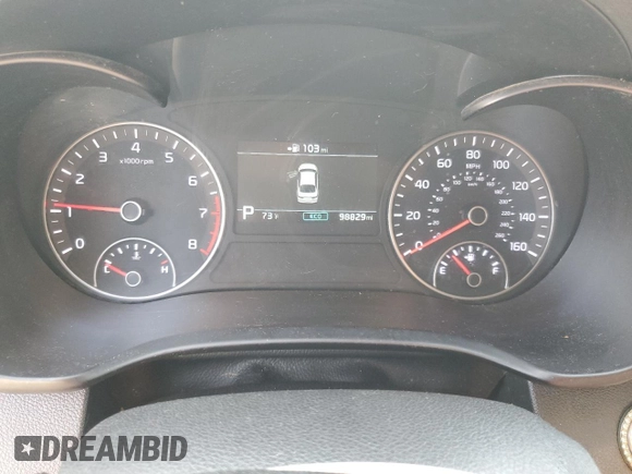 2019 Kia Optima SX with VIN 5XXGW4L20KG362431, listed as a Copart auction lot 56152375 with 98,829 mi miles and Salvage title. Bid and sale history available at DreamBid. Image 9.