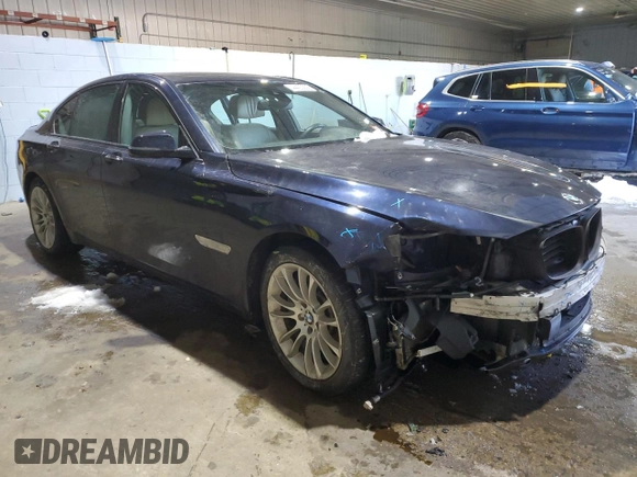 2015 BMW 7 Series 750i xDrive with VIN WBAYB6C57FD965931, listed as a Copart auction lot 44422205 with 100,702 mi miles and Salvage title. Bid and sale history available at DreamBid. Image 4.