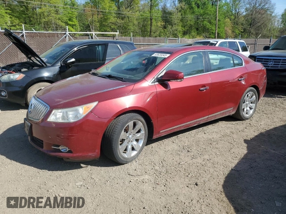 2010 Buick LaCrosse CXL with VIN 1G4GC5EGXAF309140, listed as a Copart auction lot 53639345 with 0 mi miles and Salvage Title. Bid and sale history available at carsss.com. Image 1.