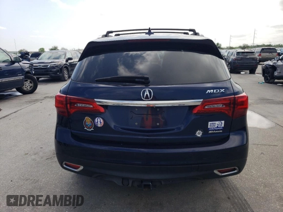 2016 Acura MDX w/Advance with VIN 5FRYD4H90GB017389, listed as a Copart auction lot 51211585 with 0 mi miles and Salvage Title. Bid and sale history available at carsss.com. Image 6.