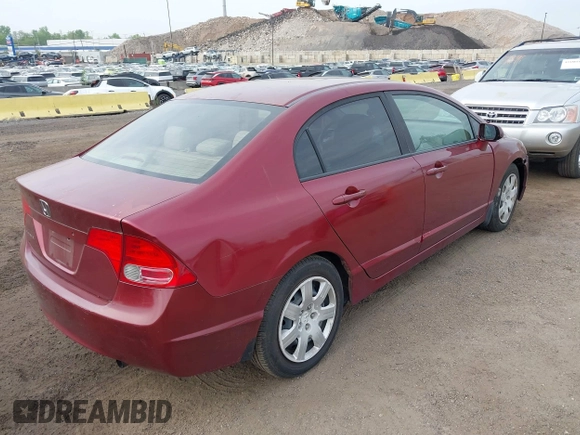 2008 Honda Civic LX with VIN 1HGFA16518L073809, listed as a IAAI auction lot 42176176 with 193,114 mi miles and . Bid and sale history available at DreamBid. Image 4.