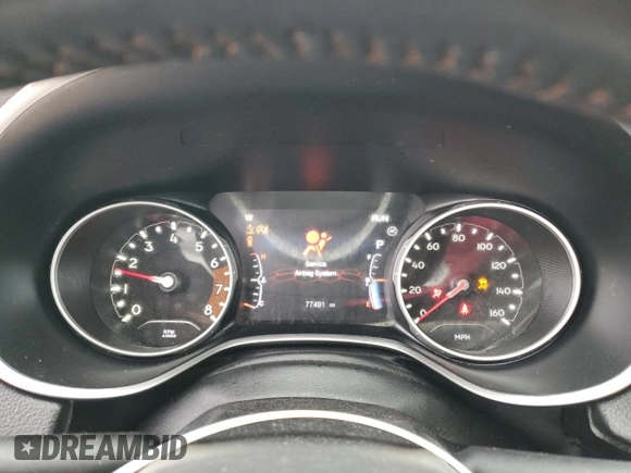 2021 Jeep Compass Limited with VIN 3C4NJCCB8MT573416, listed as a Copart auction lot 45882555 with 77,491 mi miles and Clean title. Bid and sale history available at DreamBid. Image 9.