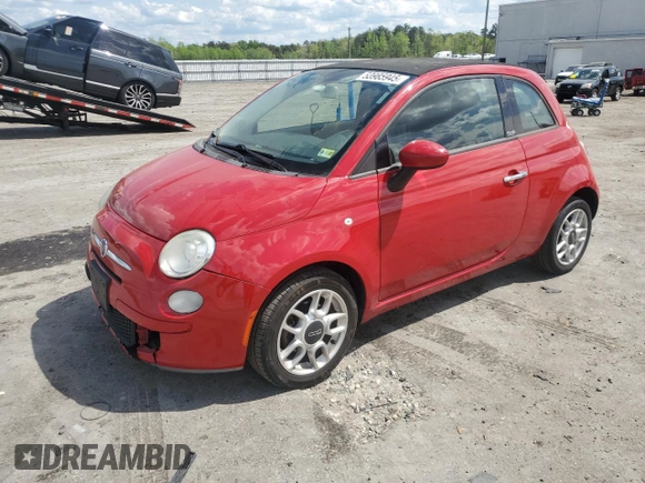 2012 FIAT 500 Pop with VIN 3C3CFFDR7CT339972, listed as a Copart auction lot 53985945 with 164,602 mi miles and Clean title. Bid and sale history available at DreamBid. Image 1.
