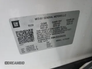 2019 GMC Acadia SLT with VIN 1GKKNVLS6KZ215101, listed as a Copart auction lot 45848645 with 62,206 mi miles and Salvage Title. Bid and sale history available at DreamBid. Image 16.