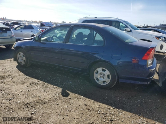2005 Honda Civic Hybrid with VIN JHMES95665S005571, listed as a Copart auction lot 80137464 with 282,925 mi miles and Salvage Title. Bid and sale history available at carsss.com. Image 2.