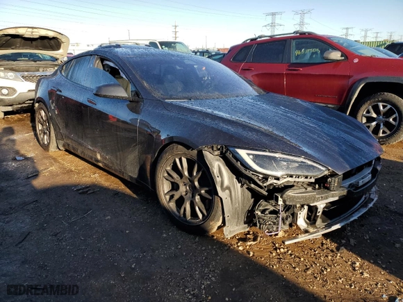 2024 Tesla Model S with VIN 5YJSA1E55RF534643, listed as a Copart auction lot 46422475 with 0 mi miles and Salvage Title. Bid and sale history available at carsss.com. Image 4.