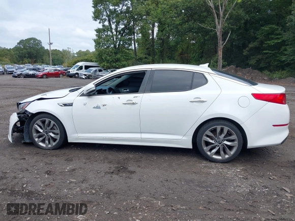 2014 Kia Optima SXL Turbo with VIN 5XXGR4A65EG263055, listed as a IAAI auction lot 40468453 with 93,494 mi miles and . Bid and sale history available at DreamBid. Image 14.