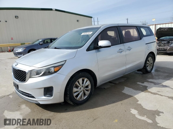 2016 Kia Sedona L with VIN KNDMA5C16G6206463, listed as a Copart auction lot 45332245 with 148,462 mi miles and Salvage Title. Bid and sale history available at carsss.com. Image 1.
