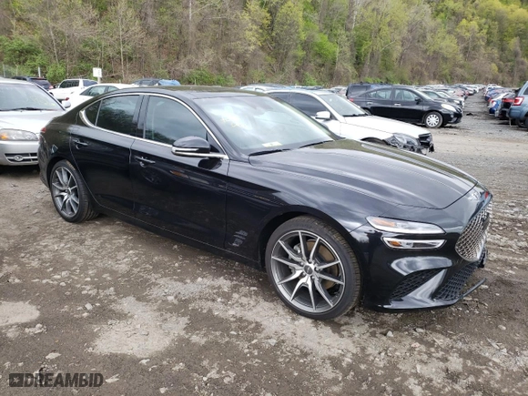 2022 Genesis G70 2.0T with VIN KMTG34TA0NU103227, listed as a Copart auction lot 48777013 with 15,901 mi miles. Bid and sale history available at carsss.com. Image 4.